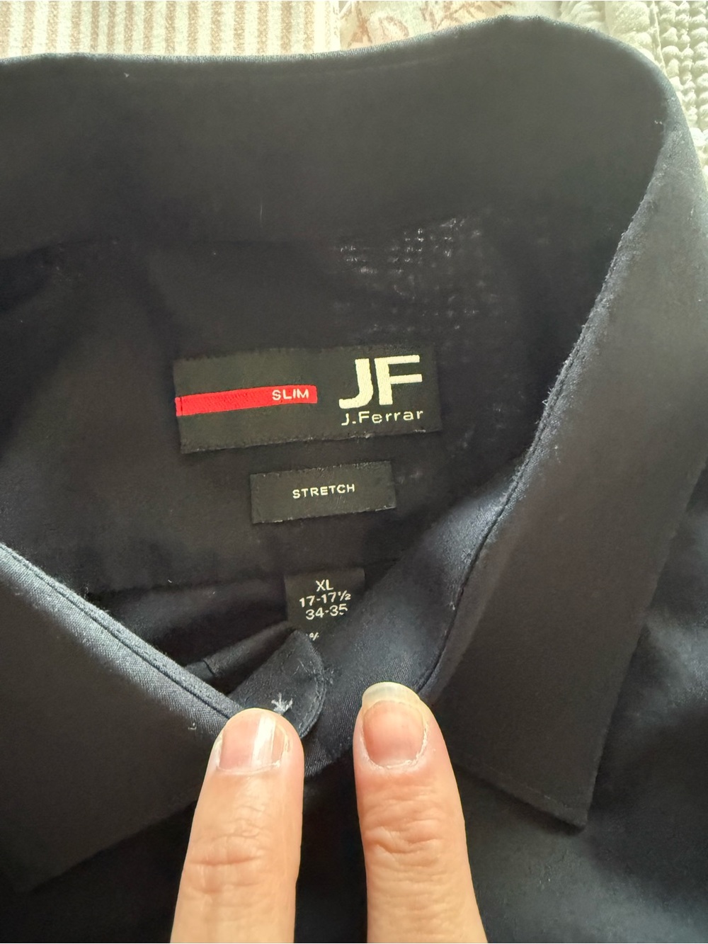 jf j.ferrar Black Slim Stretch Shirt Jacket